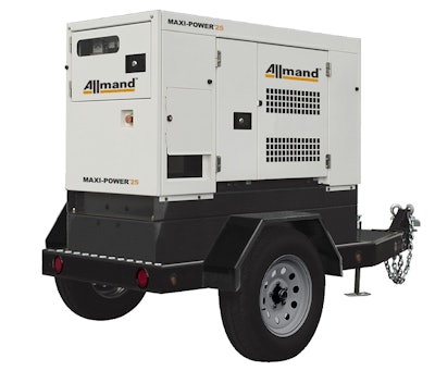 Here’s a shot of the ‘Maxi-Power’ Mobile Generator from Allmand Bros. The company offers seven models in this line. Photo: Allmand Bros. Inc.