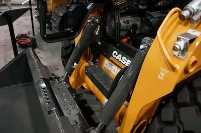 The cab, one of the widest in the industry according to Case, can be easily entered.