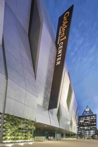 The Golden 1 Center is the world’s first LEED Platinum certified indoor sports venue. Photo: LiveWall