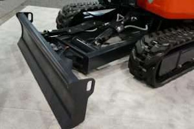 Angle blade features a reversible and replaceable wearing edge that can be flipped in 20 minutes.