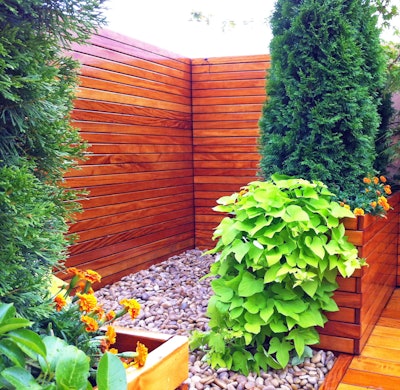 Freda uses her background in shamanism, herbalism, and yoga to create these healing gardens. Photo: Amber Freda