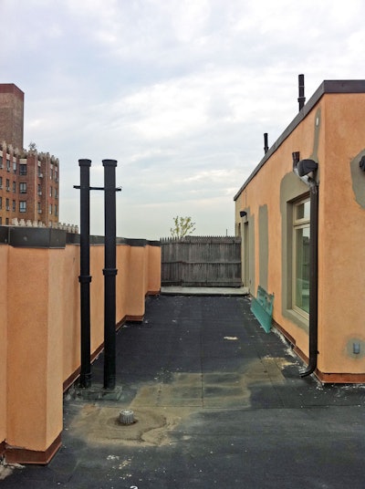 This dreary space was transformed into the above photo of the healing garden. Photo: Amber Freda
