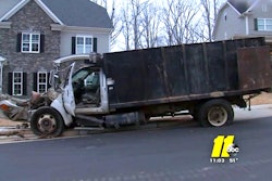 News Station Screenshot of Dump Truck Crash