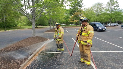 Excessively dry weather can cause mulch fires to be much more likely. Photo: Kingston Fire Department