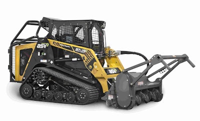 The RT-75 HD (heavy-duty), shown here with a mulching attachment, is a customization of the ASV RT-75. Photo: ASV LLC