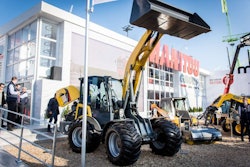 Mustang 708 Articulated Wheel Loader on Display at Manitou