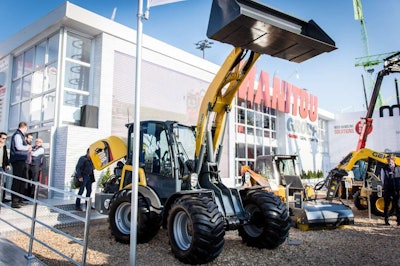 Mustang 708 Articulated Wheel Loader on Display at Manitou