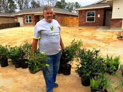 The Texas Nursery and Landscape Association, the Turfgrass Producers of Texas Association, BrightView, Triangle Turf, Champion Turf and Lucky Landscape Supply all pitched in to help. Photo: Project EverGreen