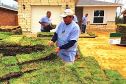 More than 22,000 square feet of harvested sod were installed. Photo: Project EverGreen