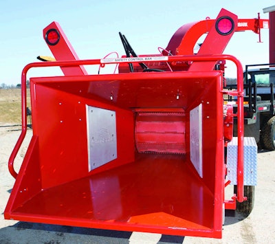 A closer look at Morbark’s ChipSafe Operator Safety Shield.