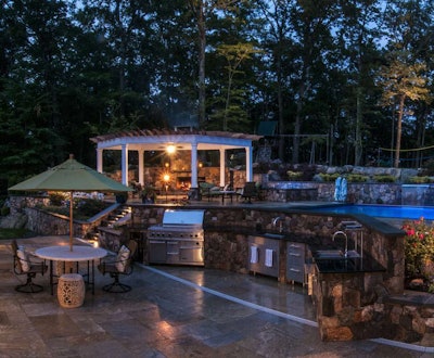 Outdoor kitchens can be as basic or as extravagant as the customer wants and generally play into a larger landscape design. Photo: TRD Designs/Flickr