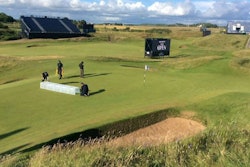 STRI conducts performance testing at the Open 2016 at Royal Troon in Scotland. Photo: STRI Group