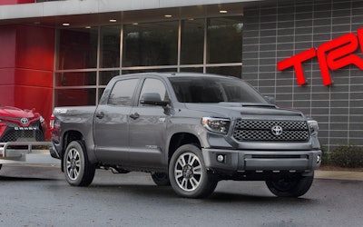 The 2018 Tundra on Display at a Dealership