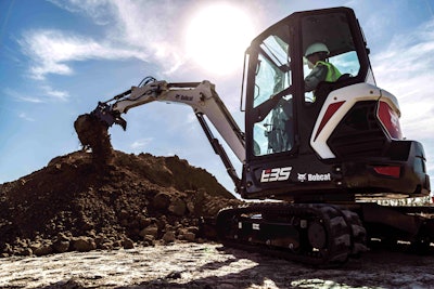 The Bobcat R-Series E35 has two engine options: a 24.8 horsepower Tier 4 diesel engine or a 33.5 horsepower Tier 4 diesel engine. Photo: Bobcat