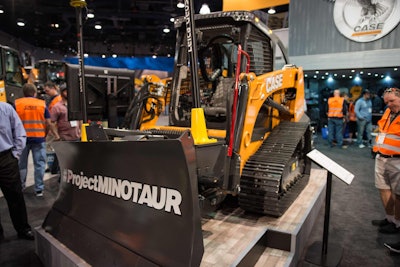 CASE Compact Dozer on Showroom Floor
