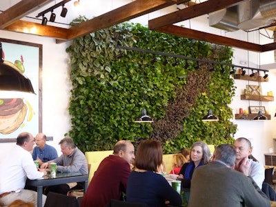 The customers have responded positively to the presence of the greenery indoors. Photo: LiveWall