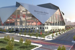 Mercedes-Benz Stadium will be able to charge 48 electric cars simultaneously. Photo: Mercedes-Benz Stadium