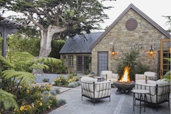 This sustainable residential garden features design elements based on J.R.R. Tolkien’s Middle Earth, including a handcrafted fire pit in a courtyard. Water Calculation and Poetic Interpretation was designed by Arterra Landscape Architects and is a winner of the ASLA 2016 Honor Award, Residential Design Category. Photo: David Livingston