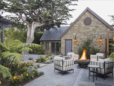 This sustainable residential garden features design elements based on J.R.R. Tolkien’s Middle Earth, including a handcrafted fire pit in a courtyard. Water Calculation and Poetic Interpretation was designed by Arterra Landscape Architects and is a winner of the ASLA 2016 Honor Award, Residential Design Category. Photo: David Livingston