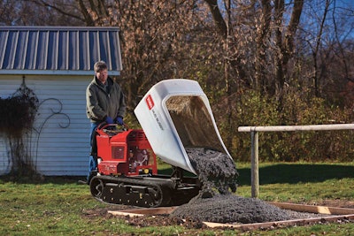 The MB TX 2500 can be used for a number of applications and can carry 2,500 pounds of material. Photo: Toro