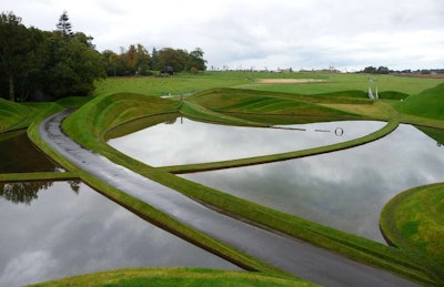 The theme of these landforms is the life of the cell and the way one cell divides into two. It can be found at Jupiter Artland in Edinburgh, Scotland. Photo: John Lord/Flickr