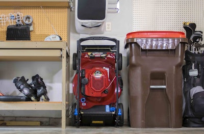 Toro says the new engine allows the mower to be stored upright and never requires an oil change. Photo: Toro