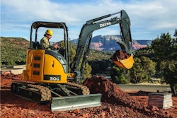 The 30G compact excavator is the newest addition to the G-Series excavator lineup. Photo: John Deere