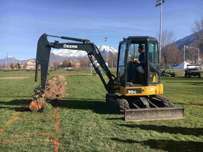 It was Tipsord’s first time competing in the compact excavator event. Photo: Jill Odom