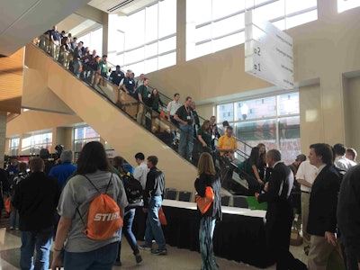 The Utah Valley Convention Center was packed as students headed from booth to booth. Photo: Jill Odom