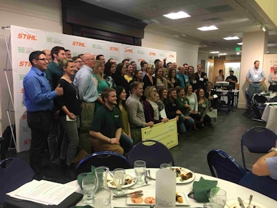 The NALP Foundation scholarship recipients pose for a picture after the dinner. Photo: Jill Odom