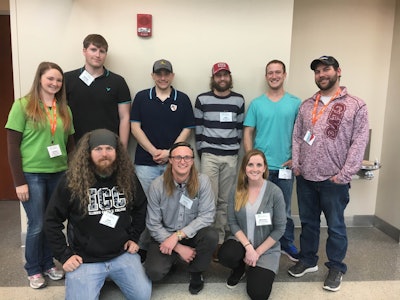 Pictured are front row from left to right Josh Lawson, Colton Estey and Whitney Woodward. In the back row from left to right are Corinne Brown, Andrew Waller, Norman Bolton, Josh Waldmeier, Jeff Rodger and Joel Rieker. Photo: Jill Odom