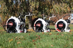 Little Wonder recently introduced the newest accessories for its Optimax blowers. These accessories include a tool holder, solid front wheel and a parking brake. Photo: Little Wonder