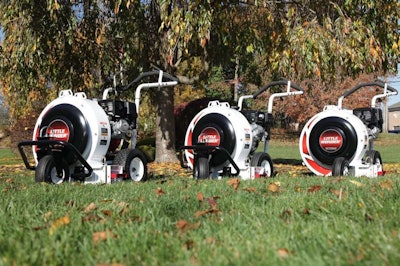 Little Wonder recently introduced the newest accessories for its Optimax blowers. These accessories include a tool holder, solid front wheel and a parking brake. Photo: Little Wonder