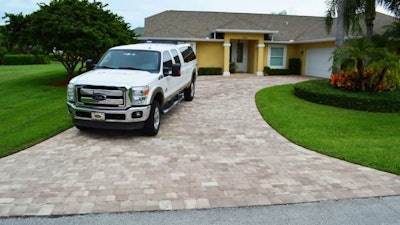 Techniseal recently introduced a product, DriBond, that transforms existing concrete surfaces into hardscapes in two days or less. Photo: Techniseal