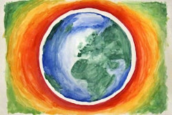painting of the earth and climate change