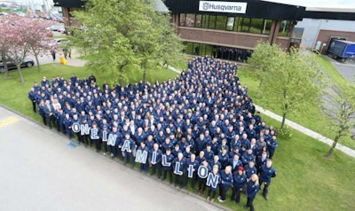 Husqvarna recently celebrated a manufacturing milestone as it rolled out its 1 millionth robotic lawnmower, 22 years since finishing work on its first. Photo: Husqvarna