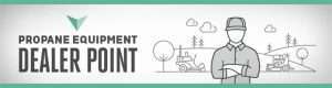 Propane equipment dealer point logo