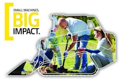 Logo fo small machines big impact program by John Deere