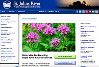 Pictured is a partial screenshot of the database. Photo: St. Johns River Water Management District