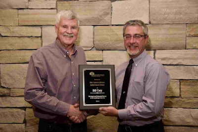 Pictured is Bill Cary receiving the Bob Cannon Lifetime Achievement Award. Photo: ALCC