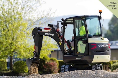 Volvo EX2 excavator mock up