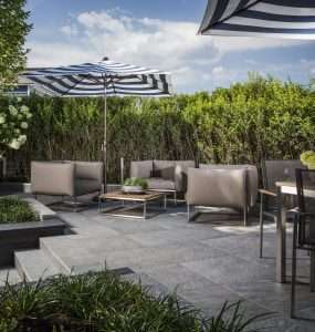 Porcelain pavers can suit both traditional and contemporary designs. Photo: Belgard