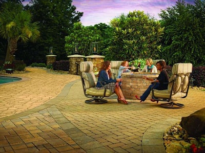 “We think it’s something deeper than just a pretty space,” says Joe Raboine, director of Belgard Design Studio. “People want to be connected and we think that’s driving the trend.” Photo: Belgard