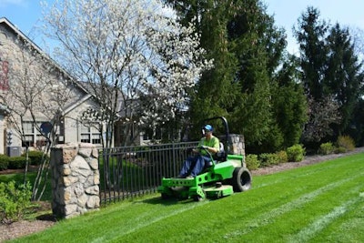 BrightView has purchased and is in the process of deploying electric mowers and other electric landscaping equipment in several markets this spring. Photo: BrightView