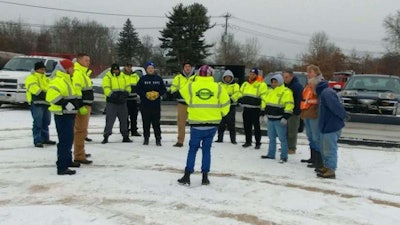 Keep It Green Landscaping holds a safety training meeting. Photo: Keep It Green Landscaping