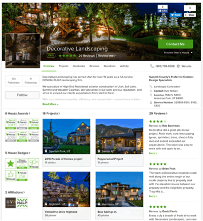 houzz partners with nalp with decorative landscaping
