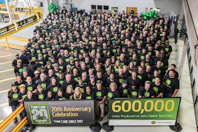 John Deere Turf Care celebrates their 20th anniversary. Photo: John Deere