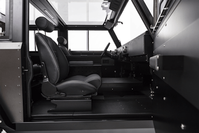 floor boards and front seats on the bollinger b1