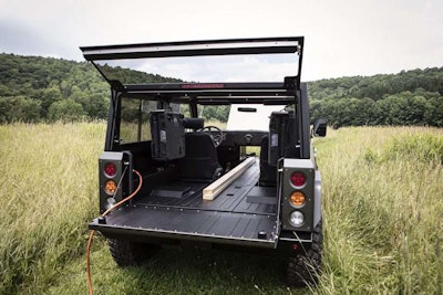 long and large stowing capacity in the bollinger b1