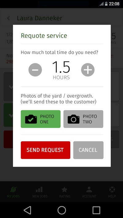 Lawn care providers can requote jobs if the customer had inaccuracies. Photo: Lawn Love